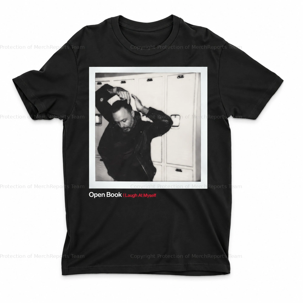 Black Open Book portrait T-shirt — Blue October Milwaukee online merch edit
