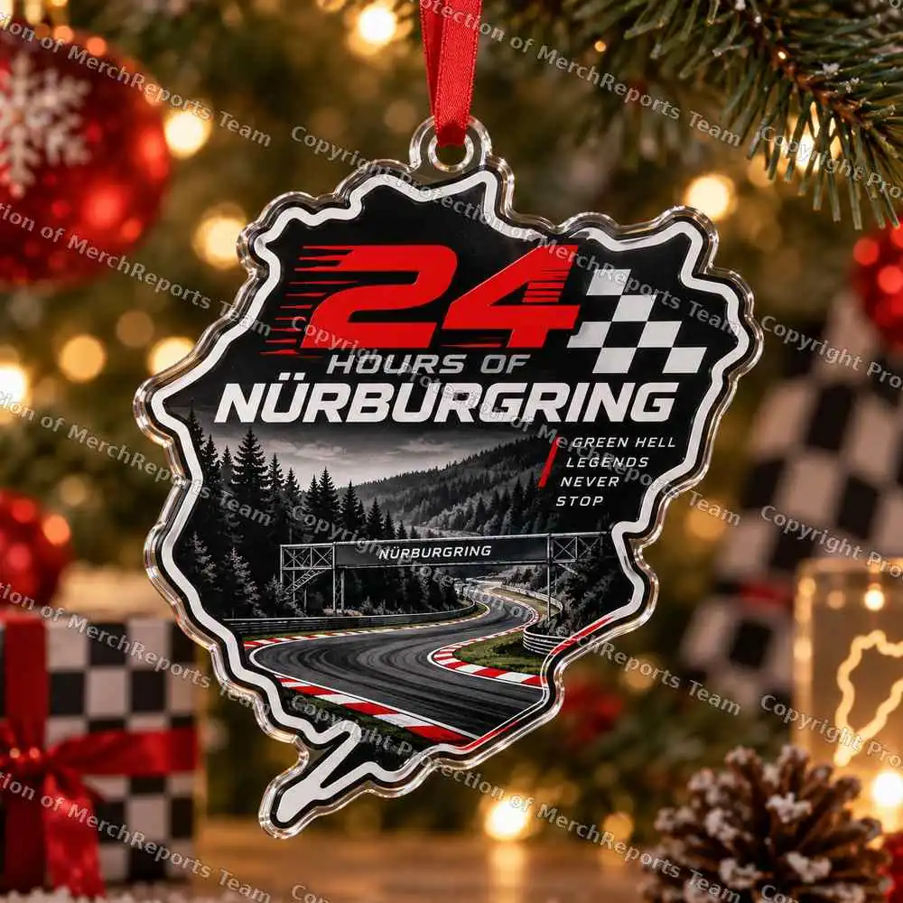 24 Hours of Nürburgring Track Outline Acrylic Ornament product artwork