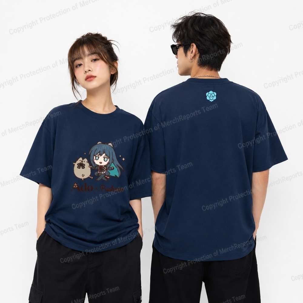 Nakayoshi Character T-Shirt front and back product view