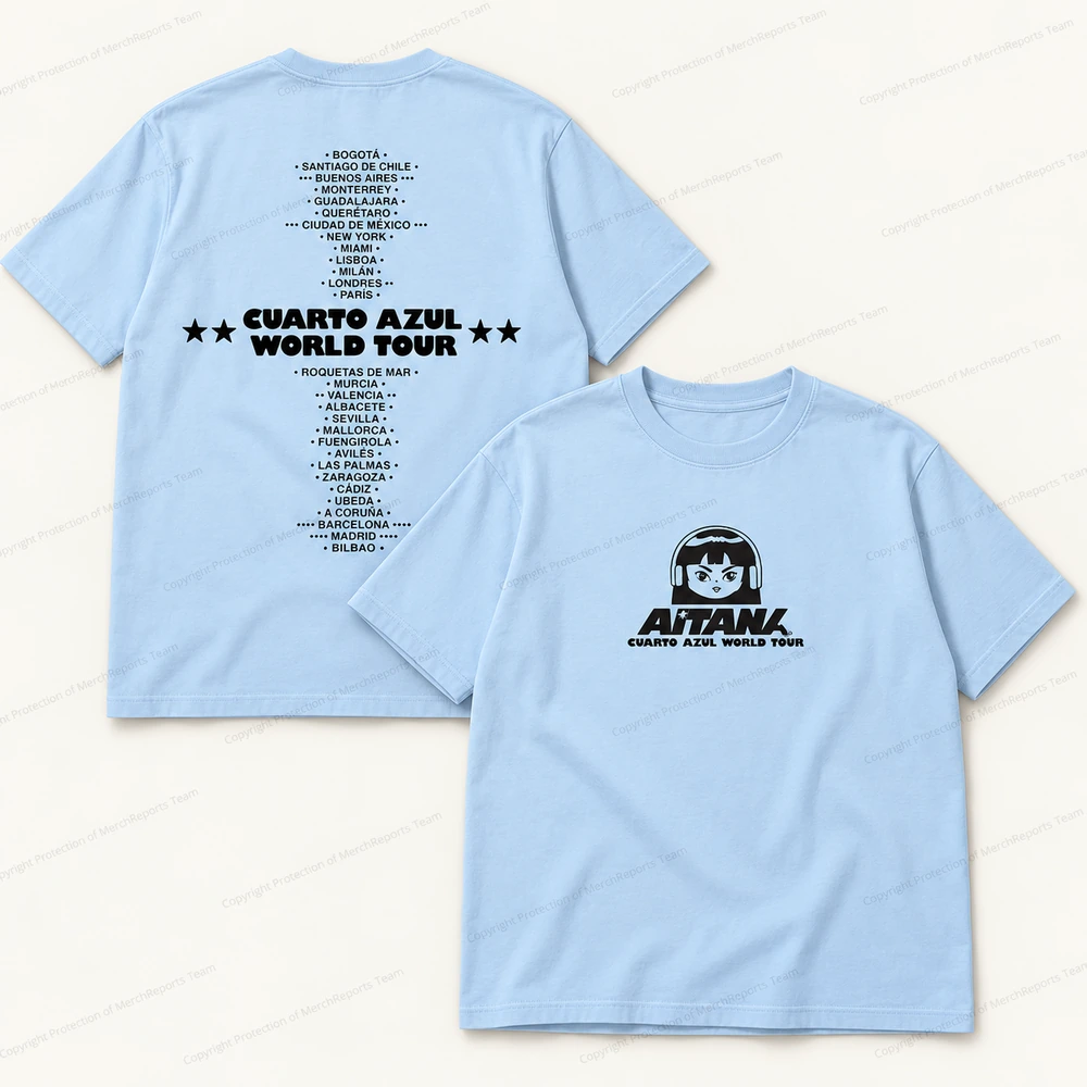 Light-Blue Two-Sided Tour Tee