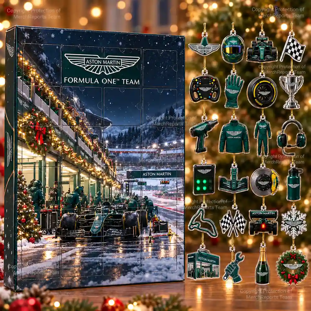 Aston Martin Formula 1 Snowy Pit Garage Christmas Grand Prix Advent Calendar