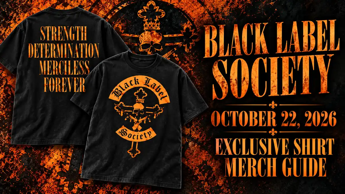 Black Label Society October 22, 2026 exclusive shirt merch guide with featured shirt artwork