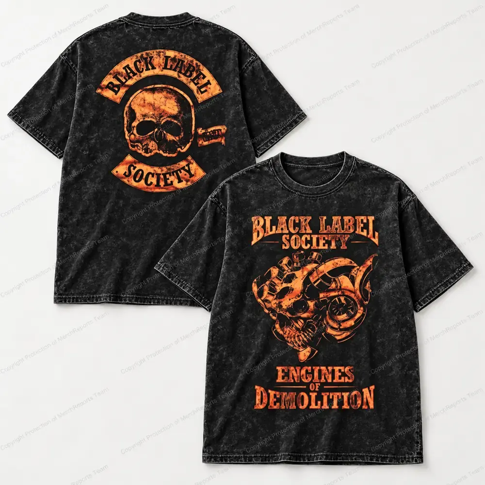 Black Label Society Engines of Demolition · Acid Wash shirt artwork
