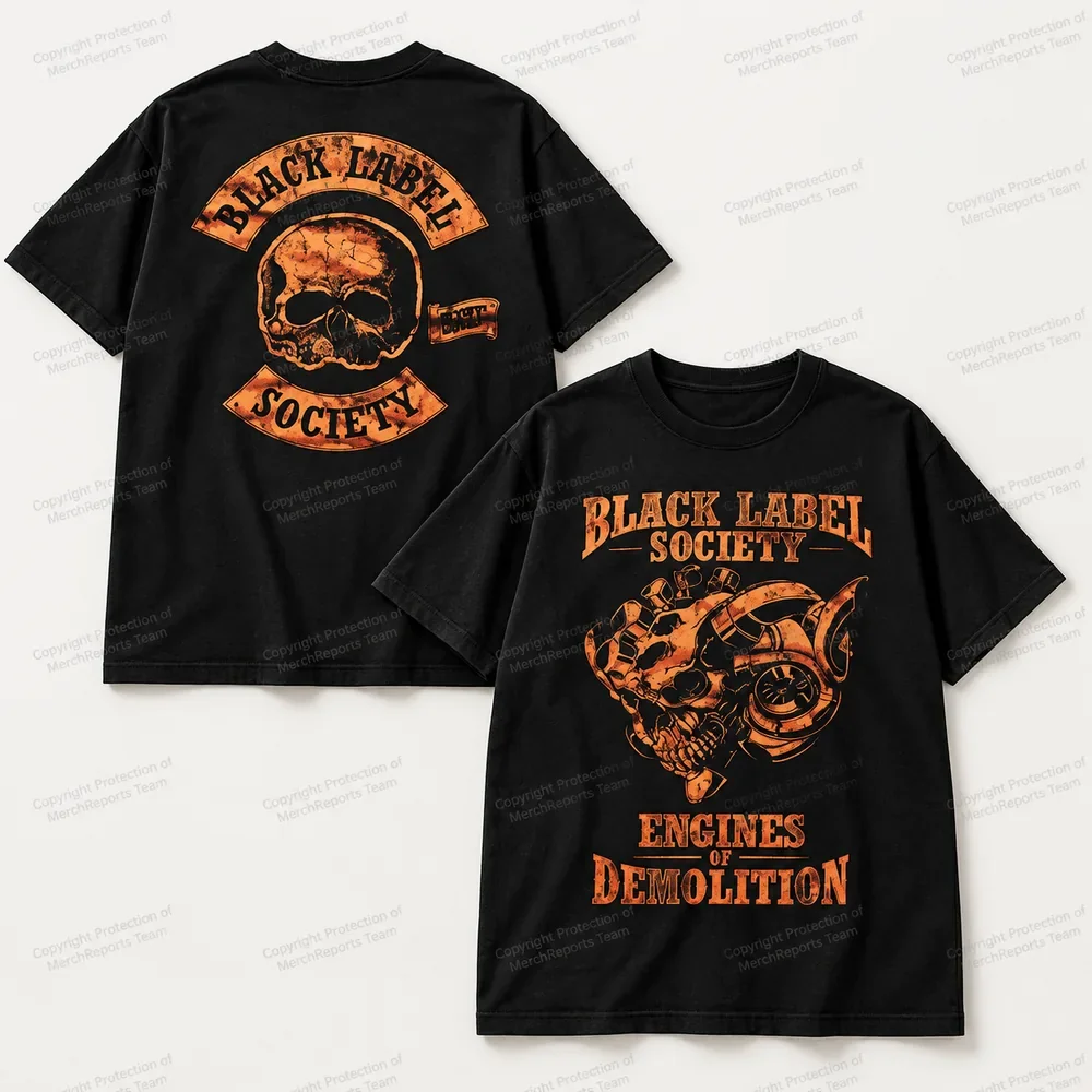 Black Label Society Engines of Demolition · Regular Black shirt artwork