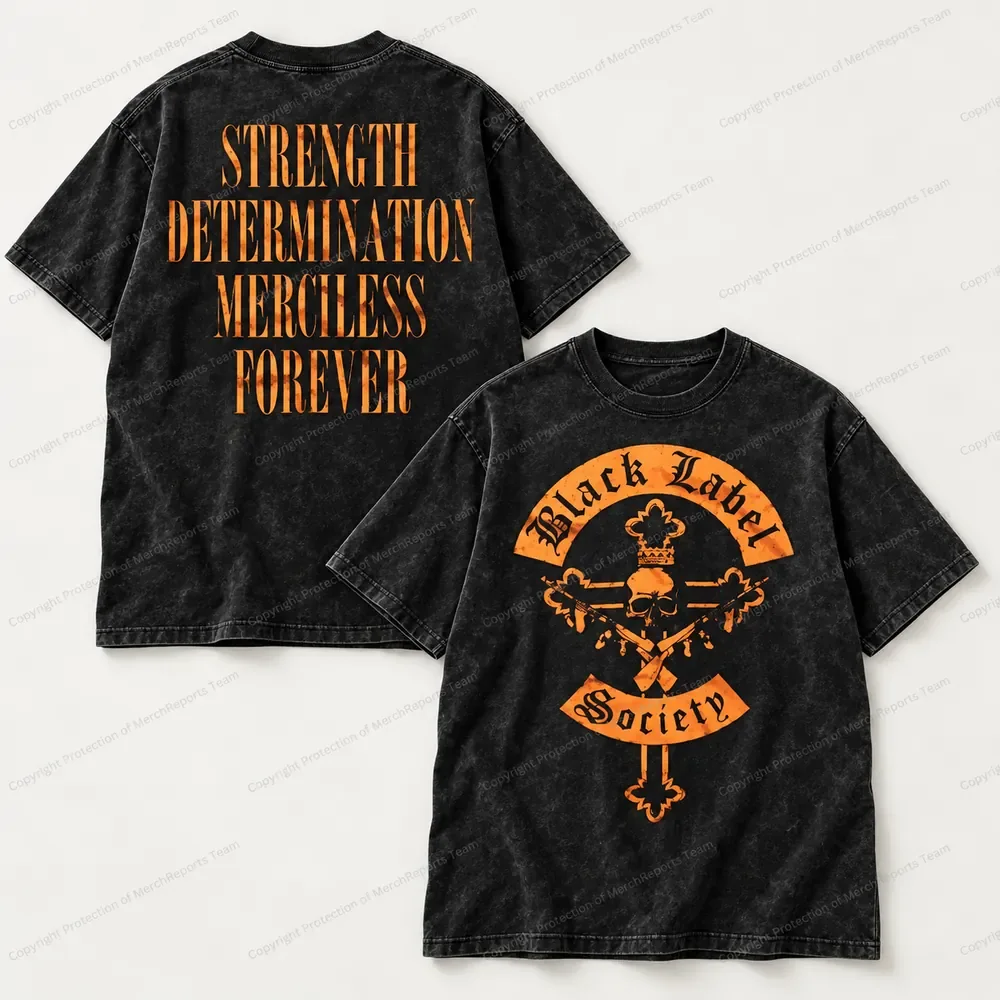 Black Label Society Strength & Determination · Acid Wash shirt artwork
