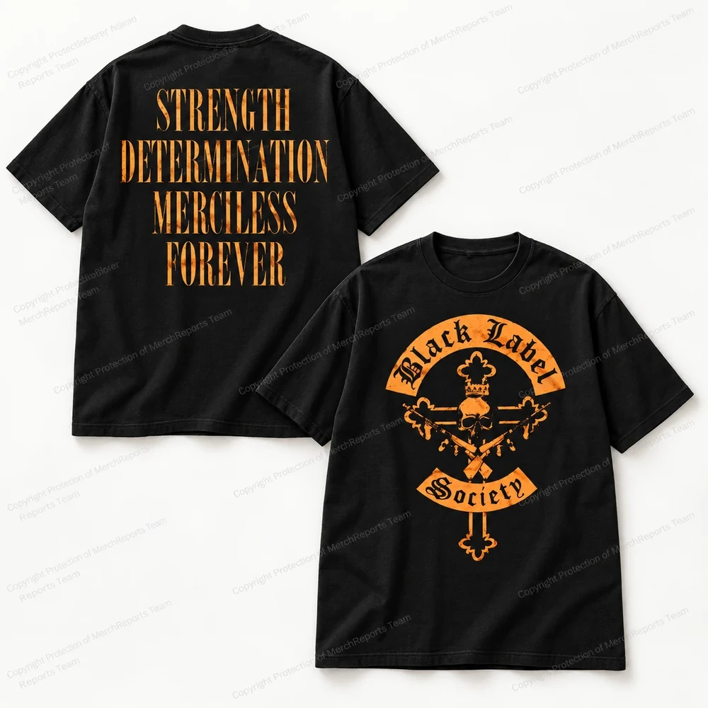 Black Label Society Strength & Determination · Regular Black shirt artwork