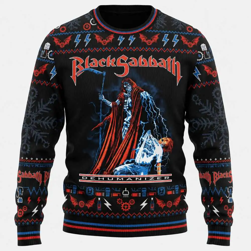 Dehumanizer — Blue Lightning Black Sabbath Christmas sweater
