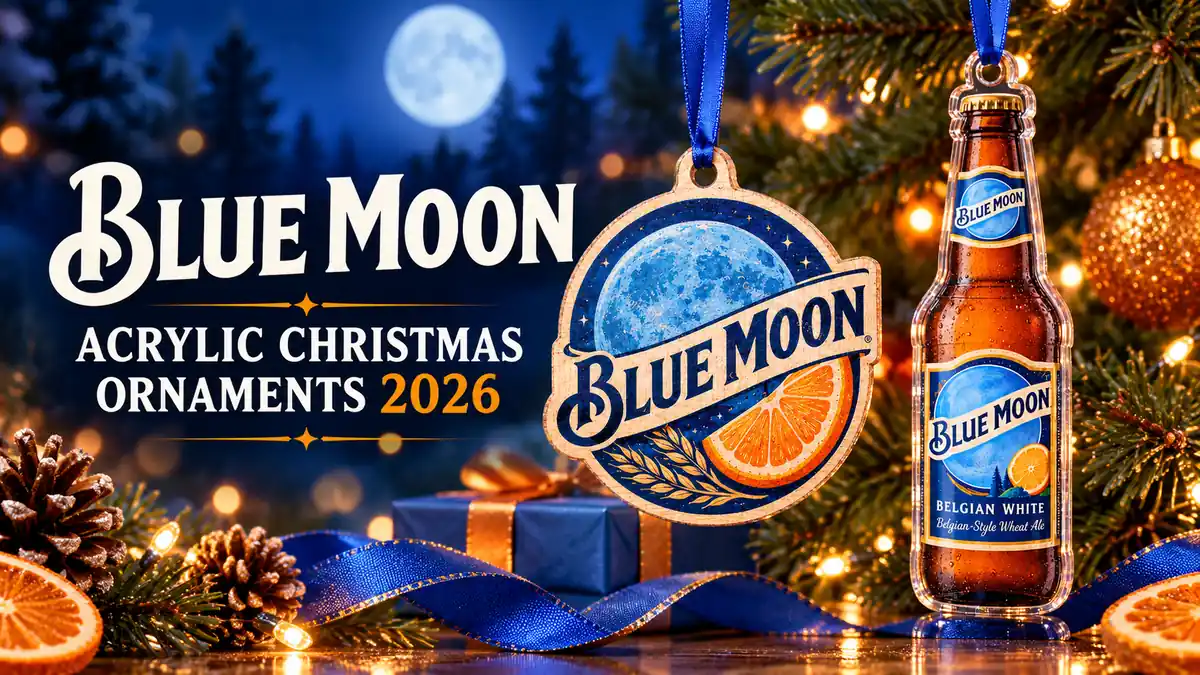 Blue Moon acrylic Christmas ornaments product design