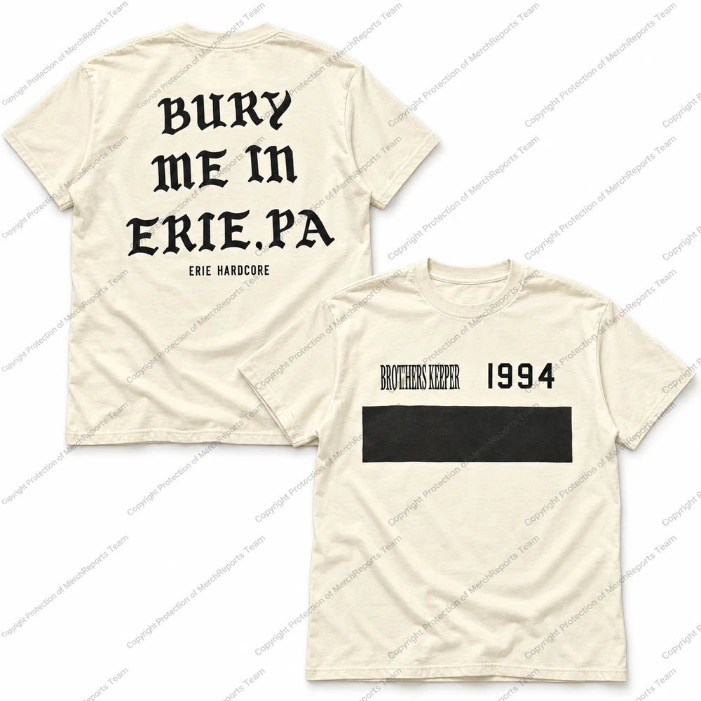 Bury Me in Erie PA — Ivory regular tee product view