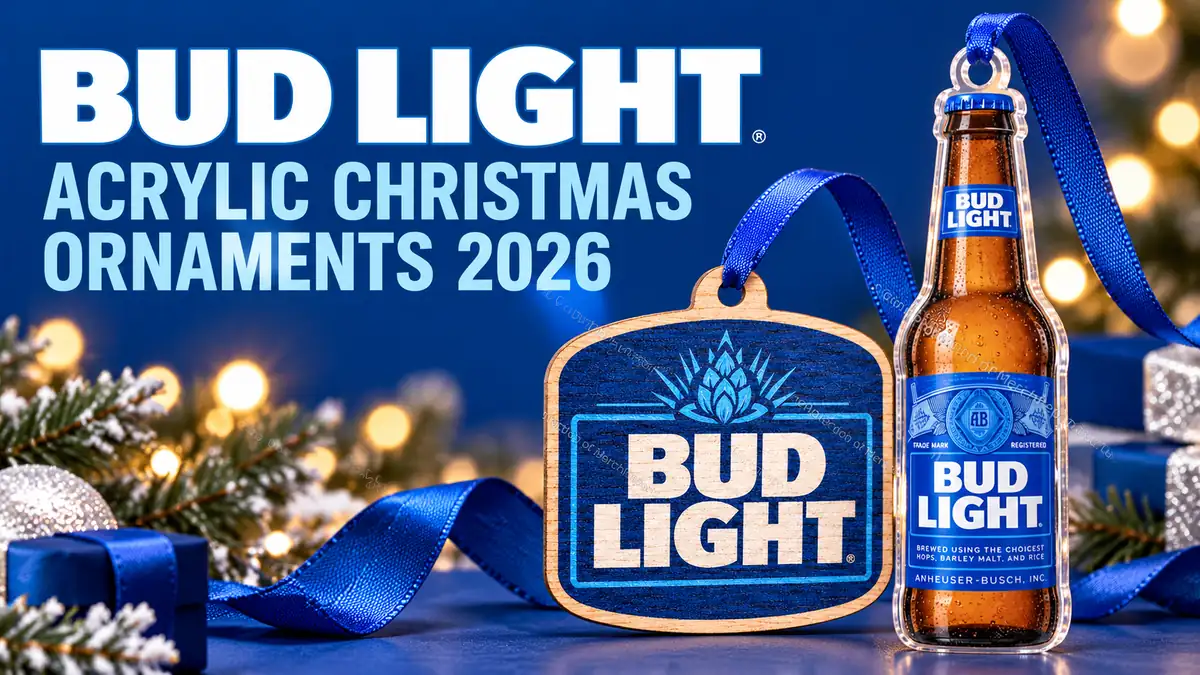Bud Light acrylic Christmas ornaments product design