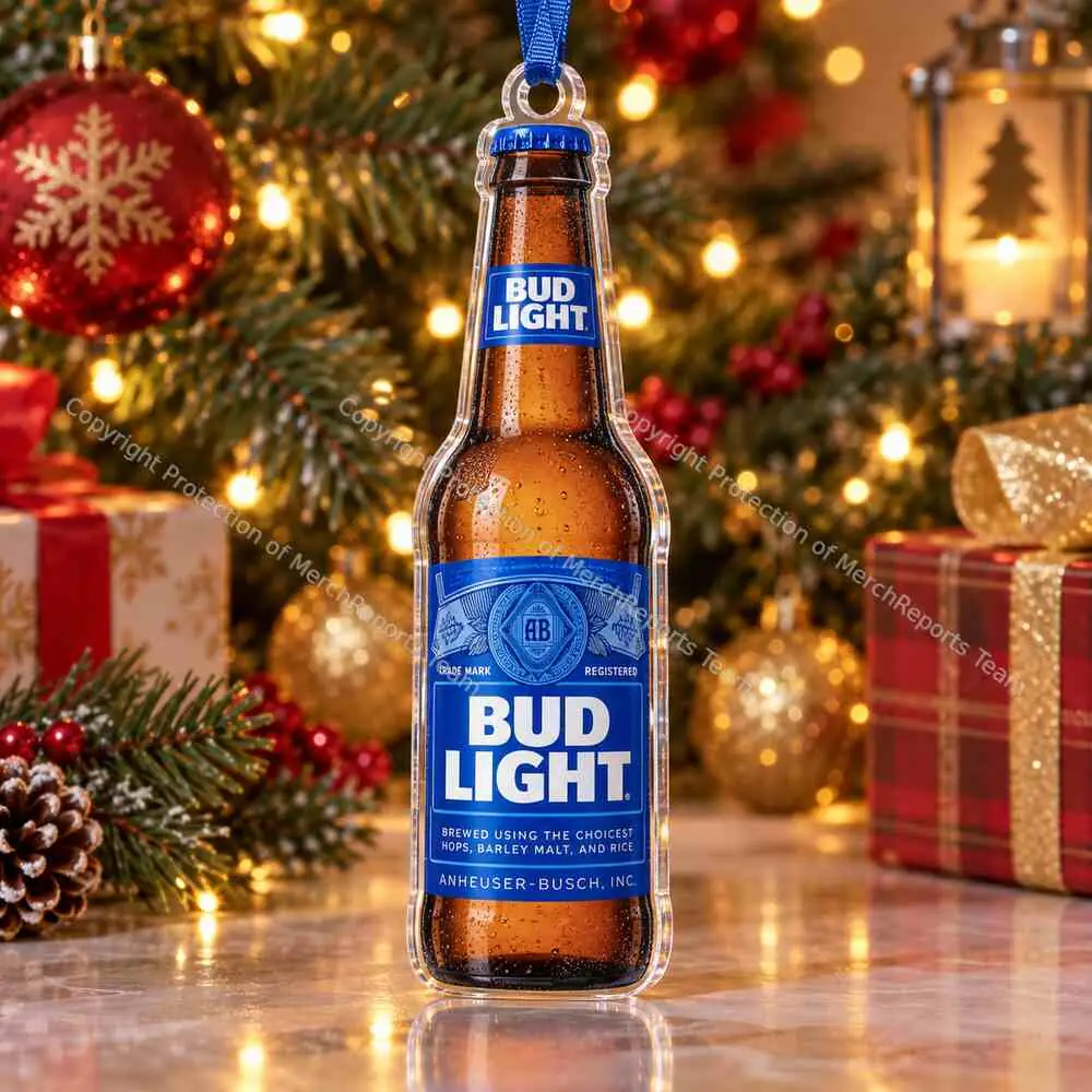 Bud Light Bottle Bud Light acrylic Christmas ornament
