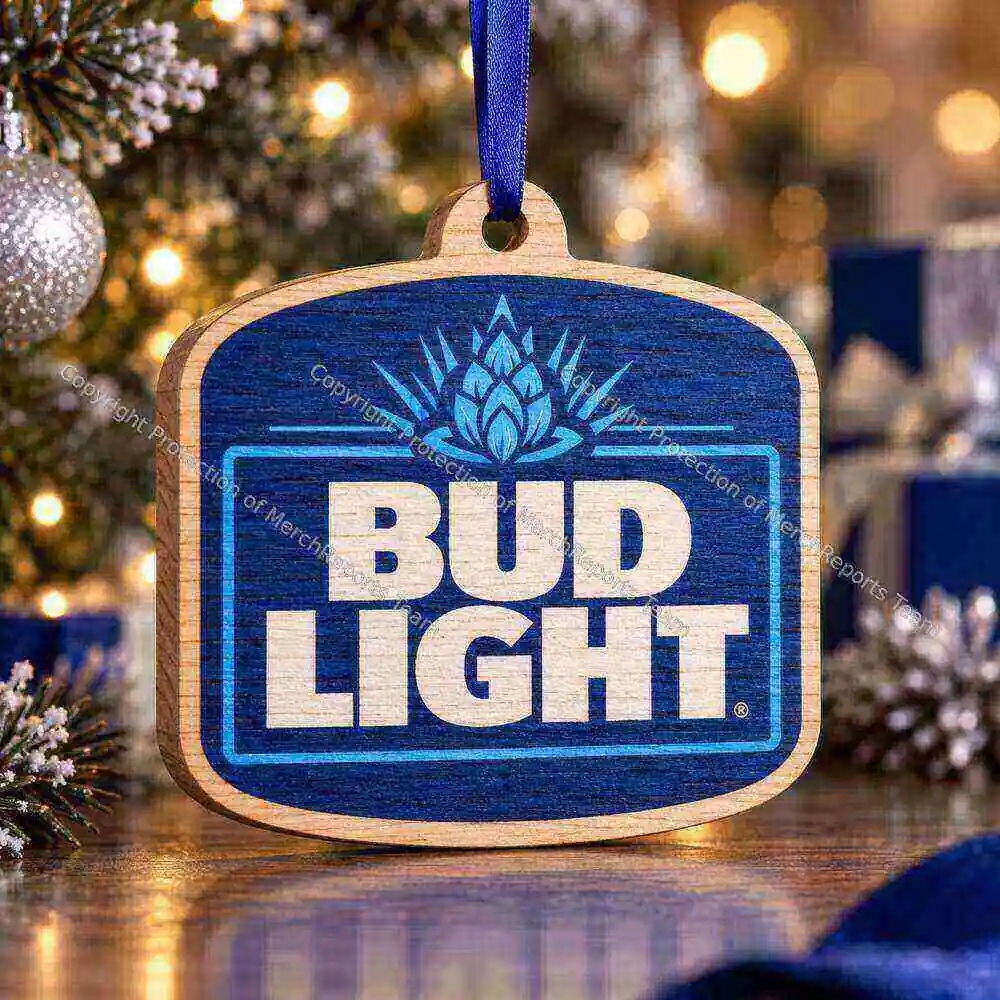 Bud Light Blue Logo Bud Light acrylic Christmas ornament