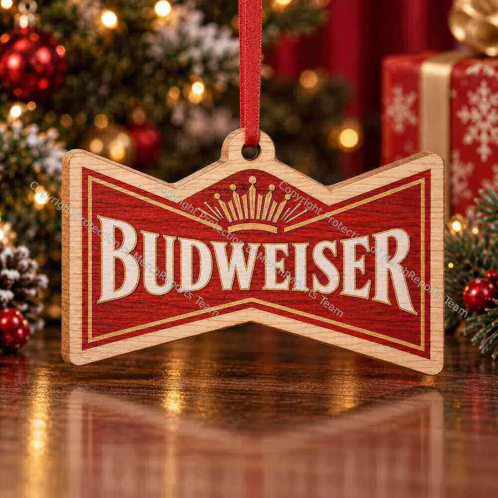 Budweiser Bowtie Budweiser acrylic Christmas ornament