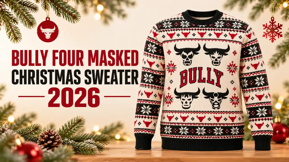 Bully Four Masked Christmas sweater product designs