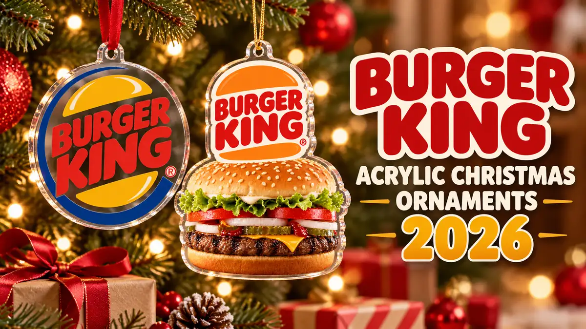 Burger King acrylic Christmas ornaments product designs