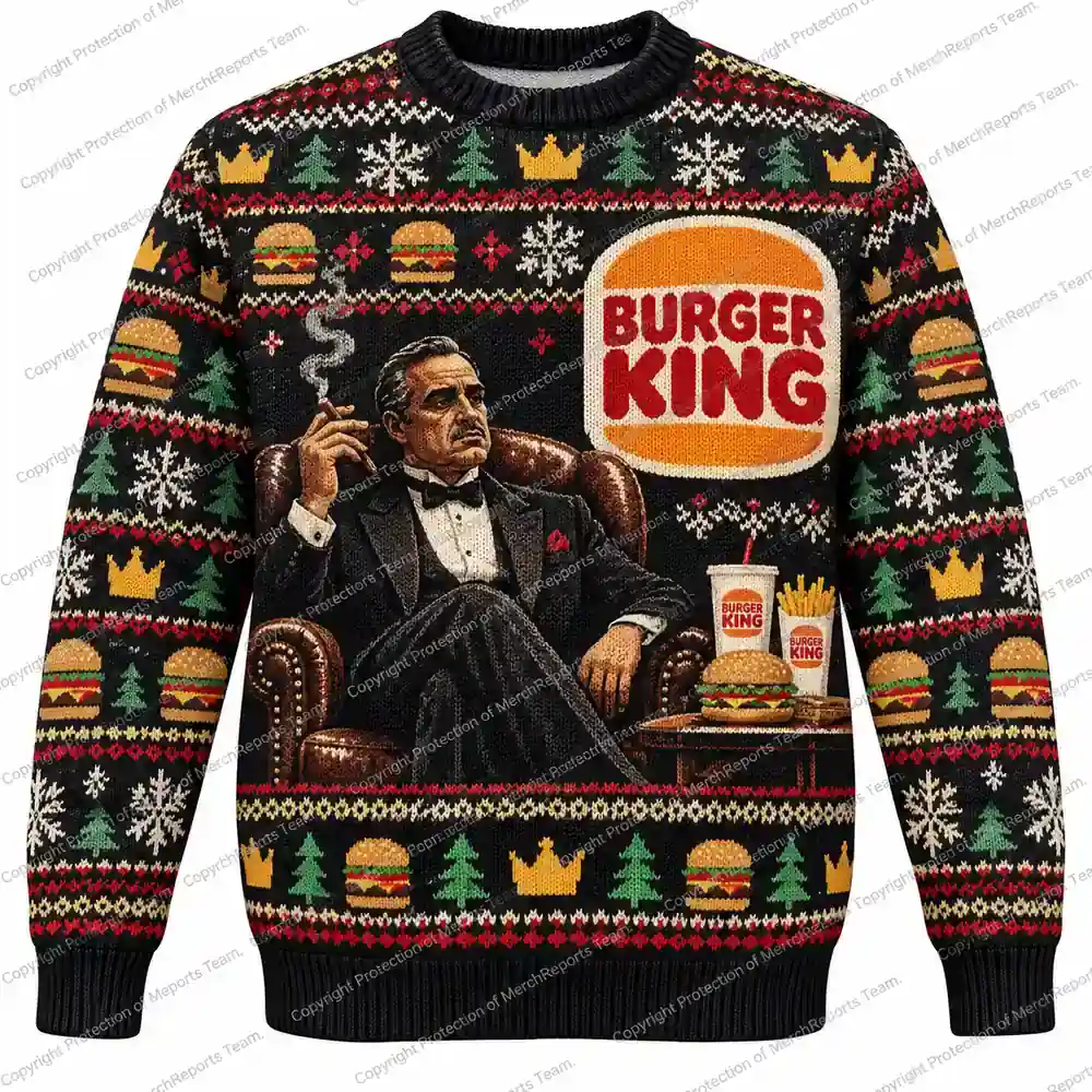 Burger King Mafia Boss Christmas sweater