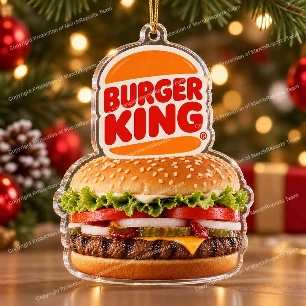 Whopper & Logo acrylic Christmas ornament