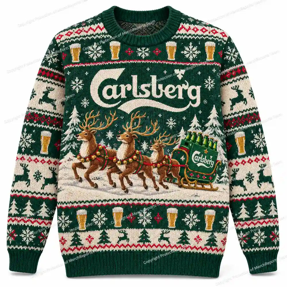 Carlsberg Reindeer Sleigh Carlsberg Christmas sweater