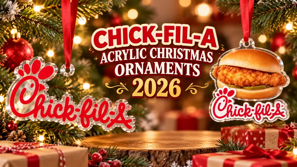 Chick-fil-A acrylic Christmas ornaments product designs