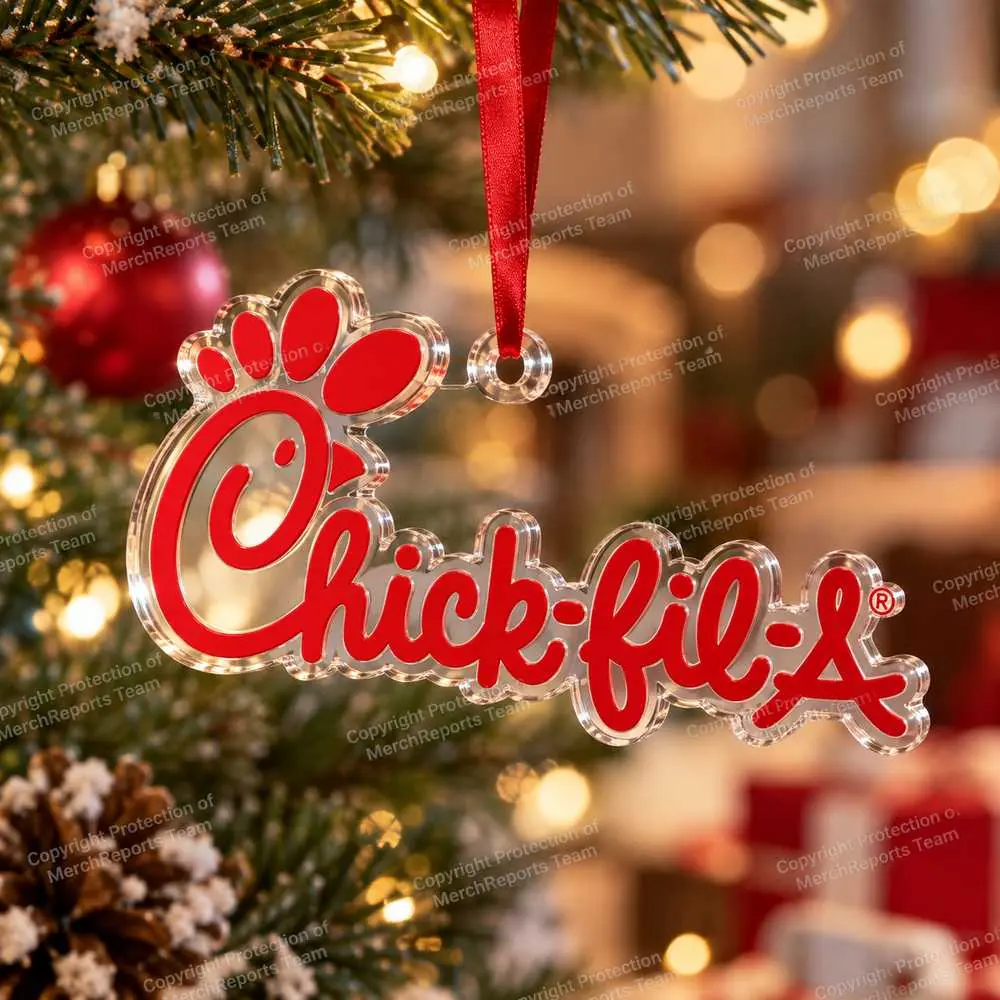 Chick-fil-A Red Logo acrylic Christmas ornament