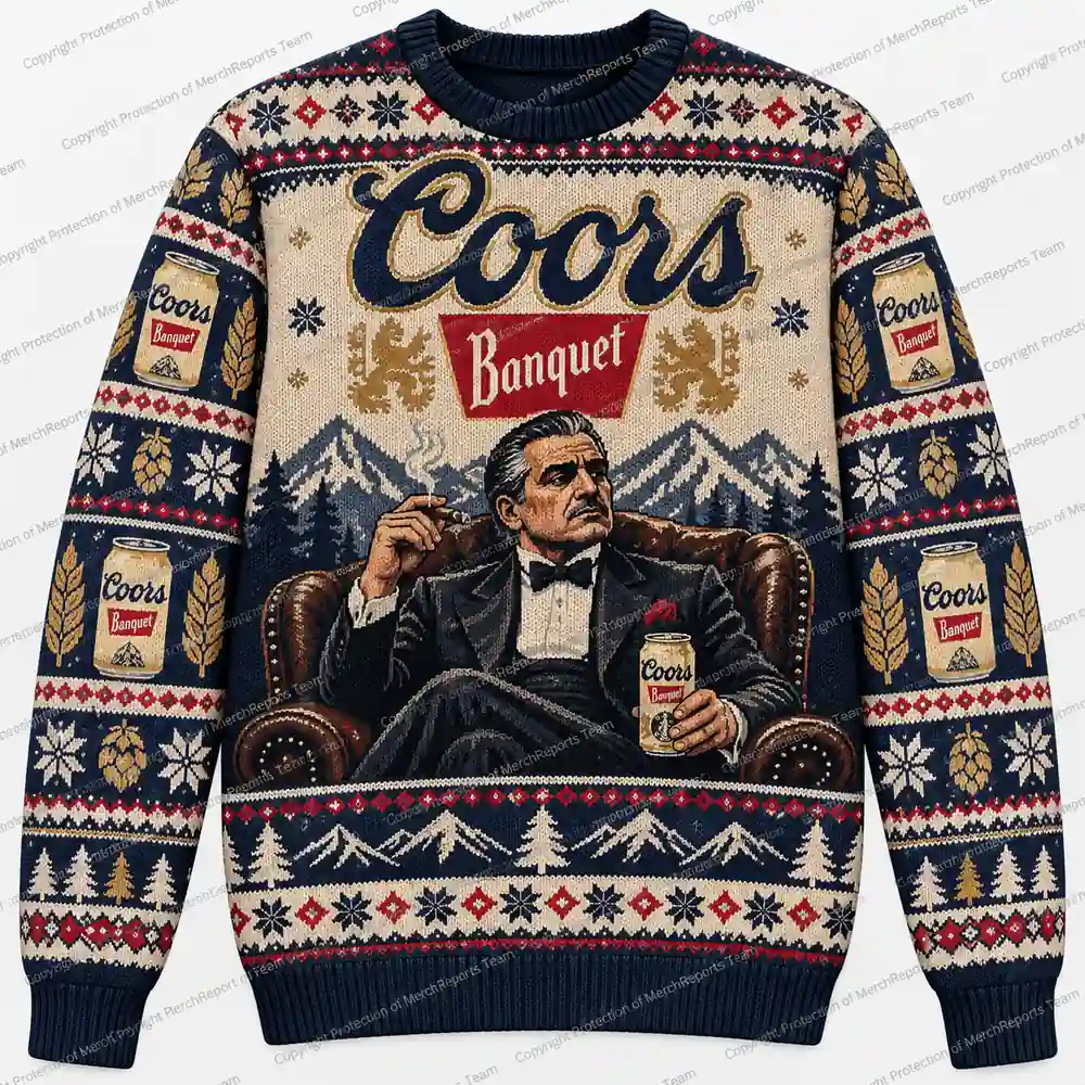Coors Banquet Mafia Boss Sweater Coors Banquet Christmas sweater