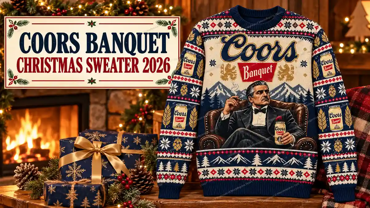 Coors Banquet Christmas sweater product design