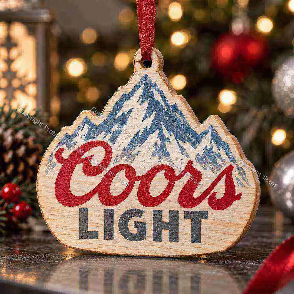 Coors Light Mountain Logo Coors Light acrylic Christmas ornament