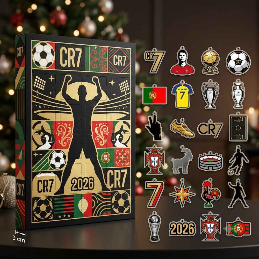 Cristiano Ronaldo CR7 Portugal Football Icons Christmas Advent Calendar product mockup