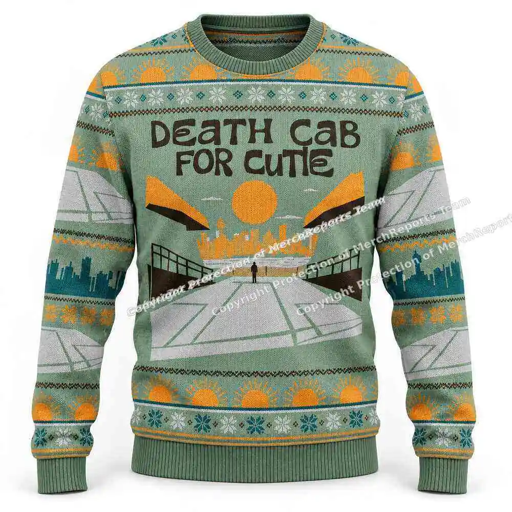 Death Cab for Cutie Bridge and Sunflower Ugly Christmas Sweater product artwork
