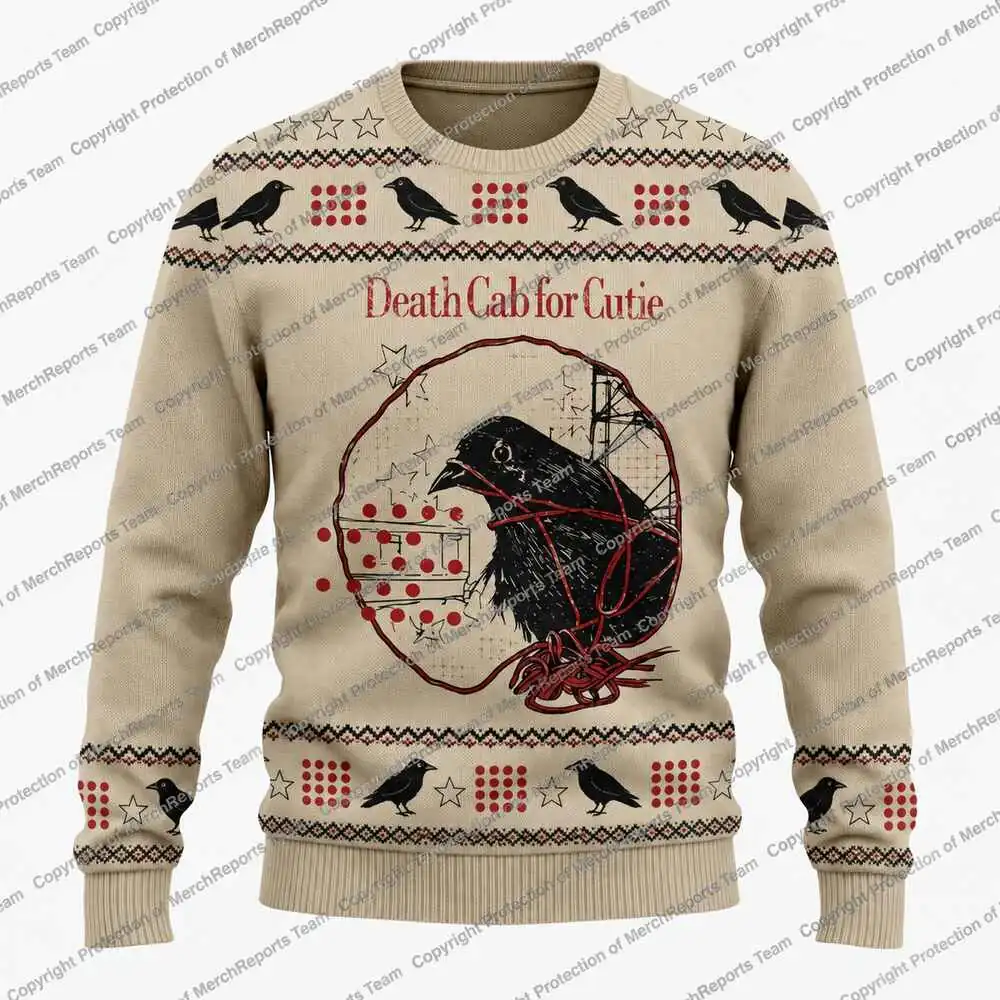 Death Cab for Cutie Raven Geometric Ugly Christmas Sweater product artwork