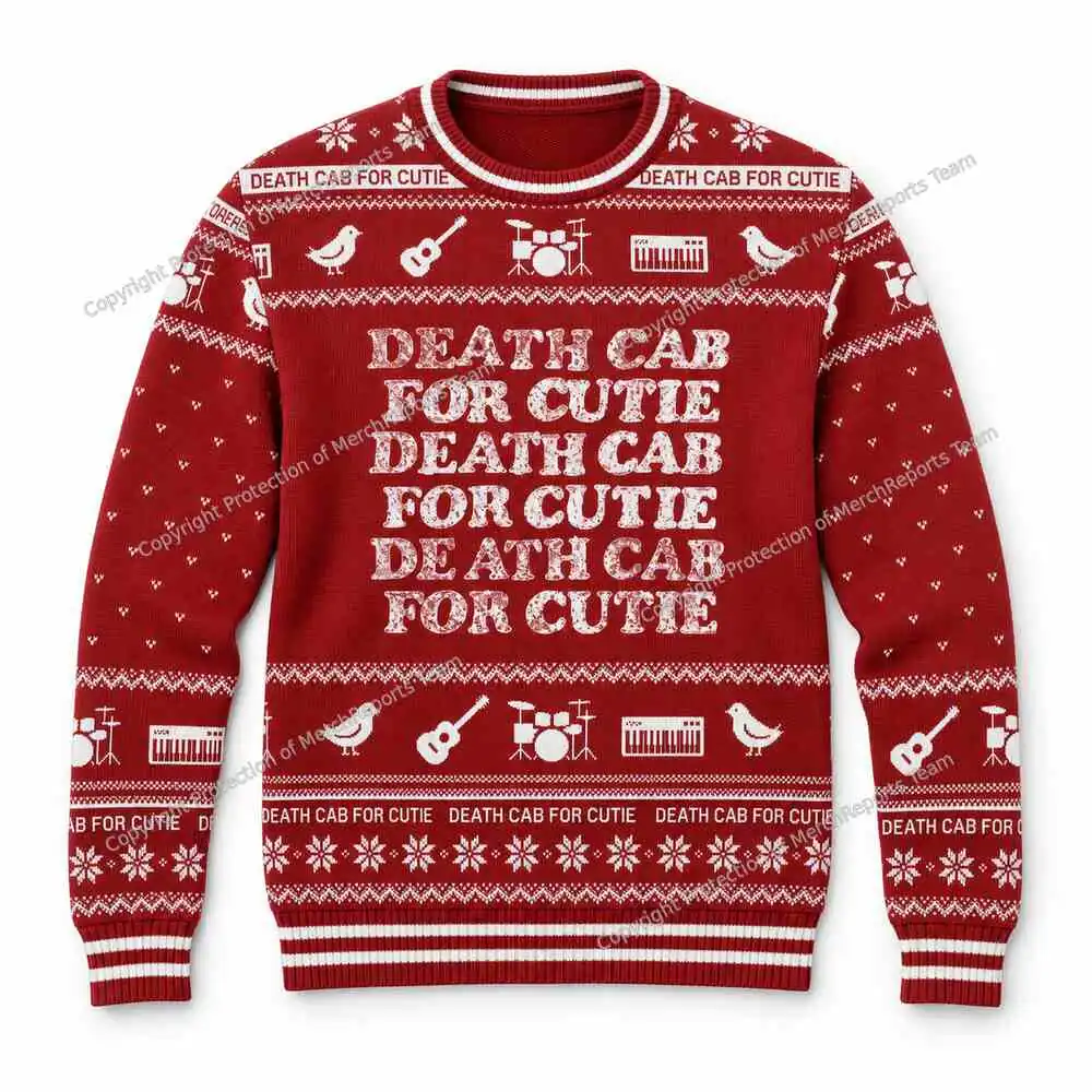 Death Cab for Cutie Red Music Icons Ugly Christmas Sweater product artwork