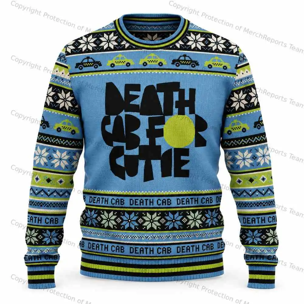 Death Cab for Cutie Taxi Snowflake Ugly Christmas Sweater product artwork