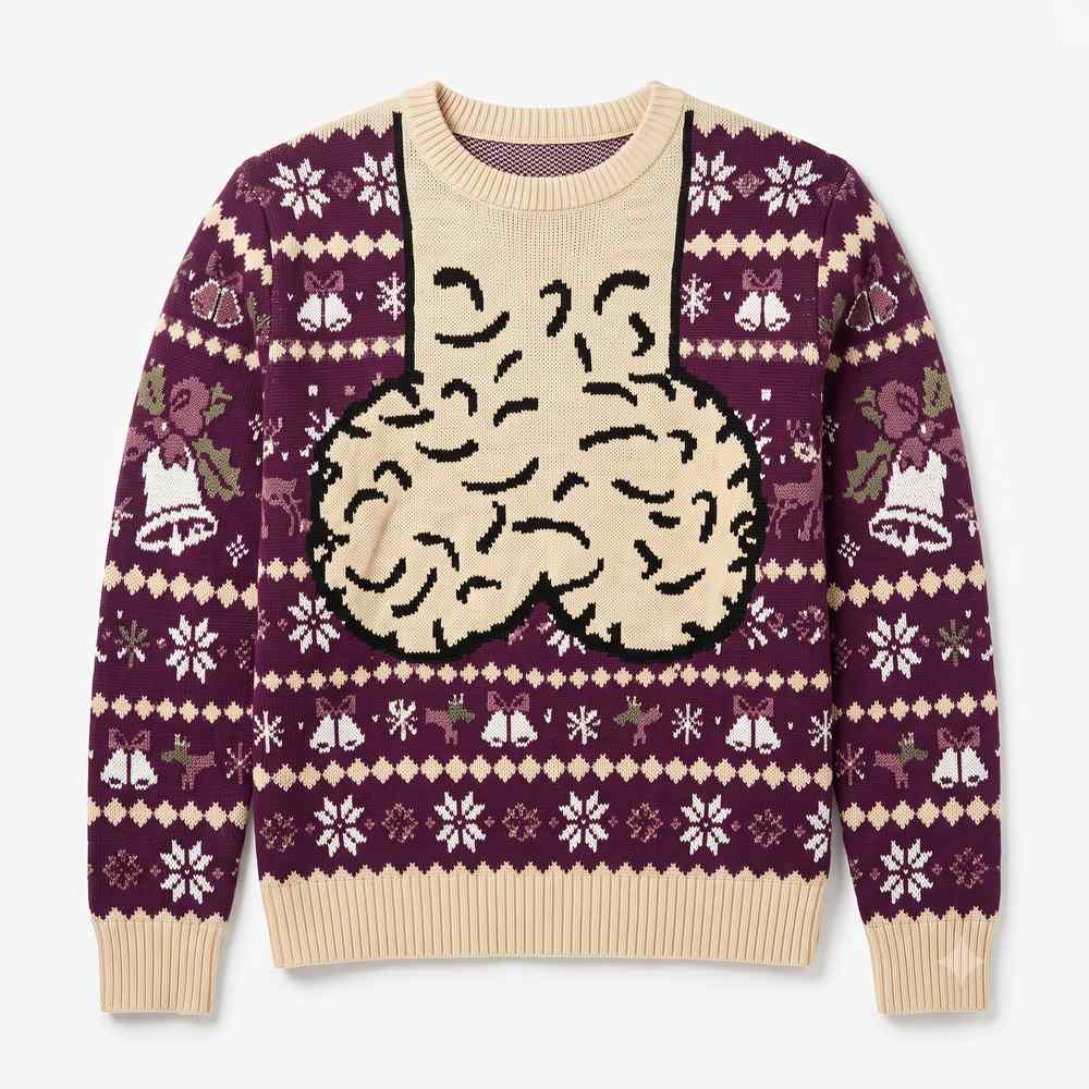 Purple Dick Head Dick’ed Head Christmas ugly sweater