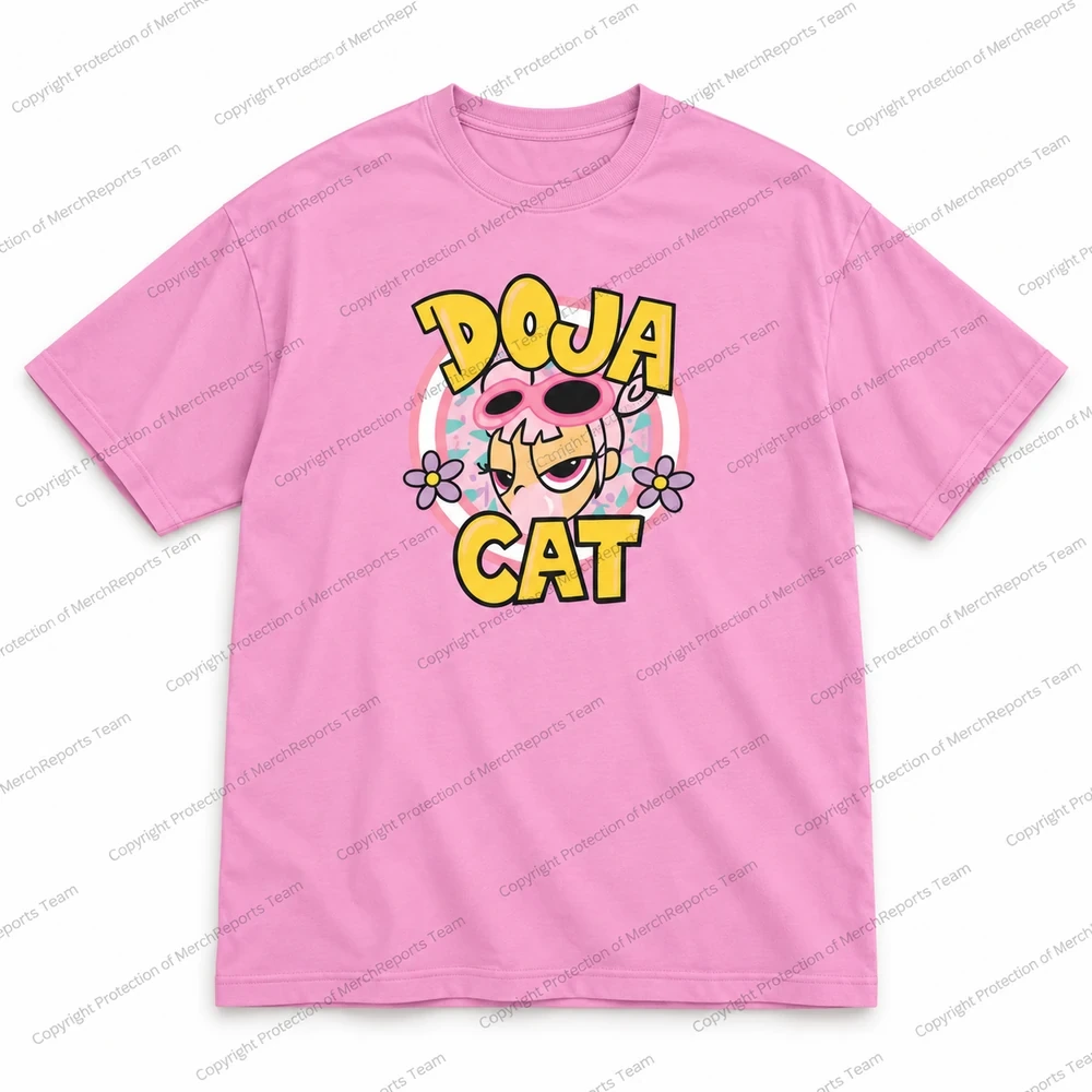 Pink Doja Cat graphic cotton T-shirt