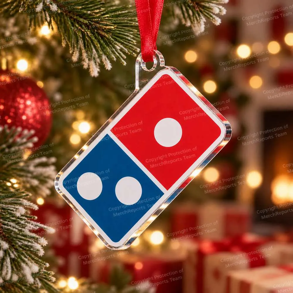 Domino Logo acrylic Christmas ornament