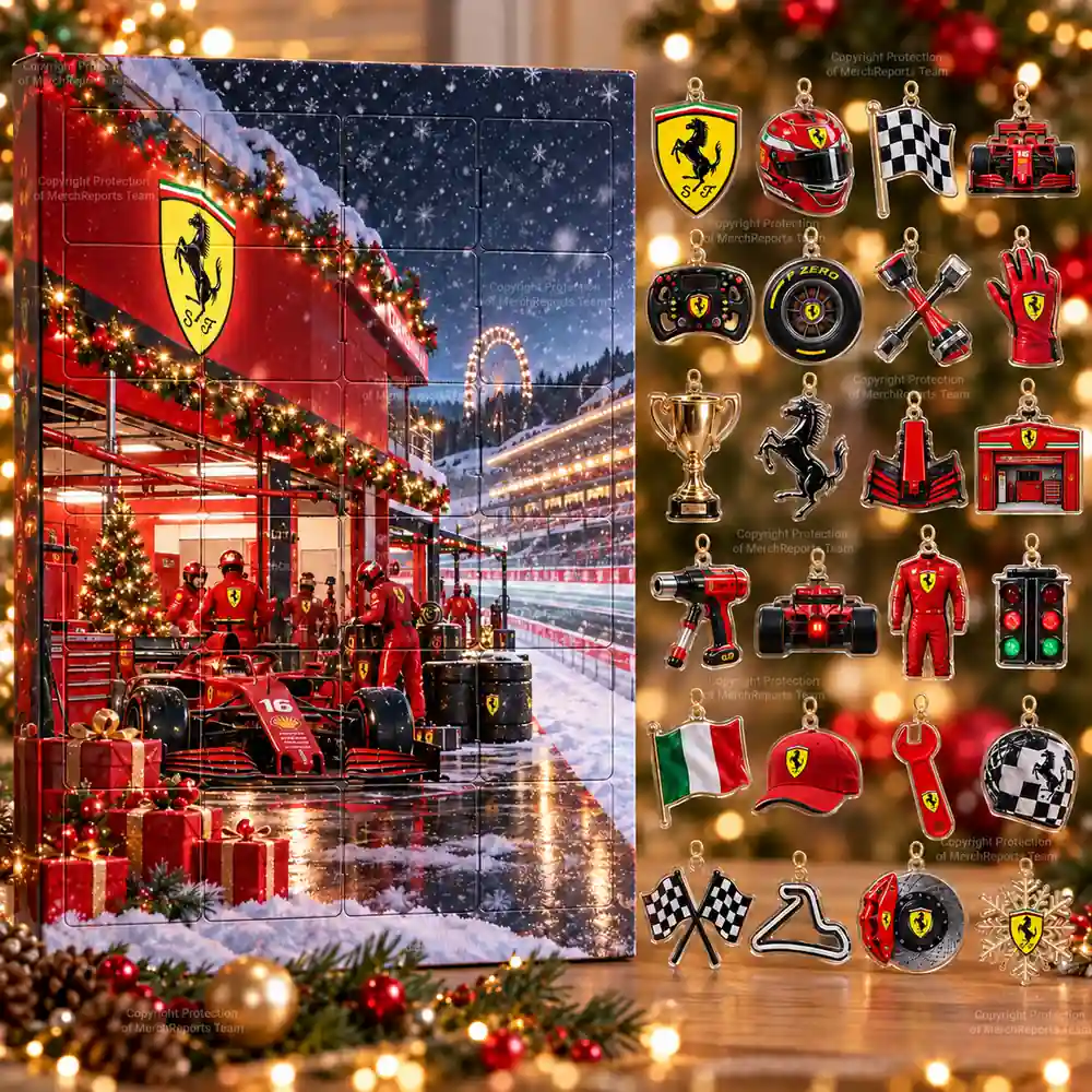 Ferrari Formula 1 Snowy Pit Garage Christmas Grand Prix Advent Calendar