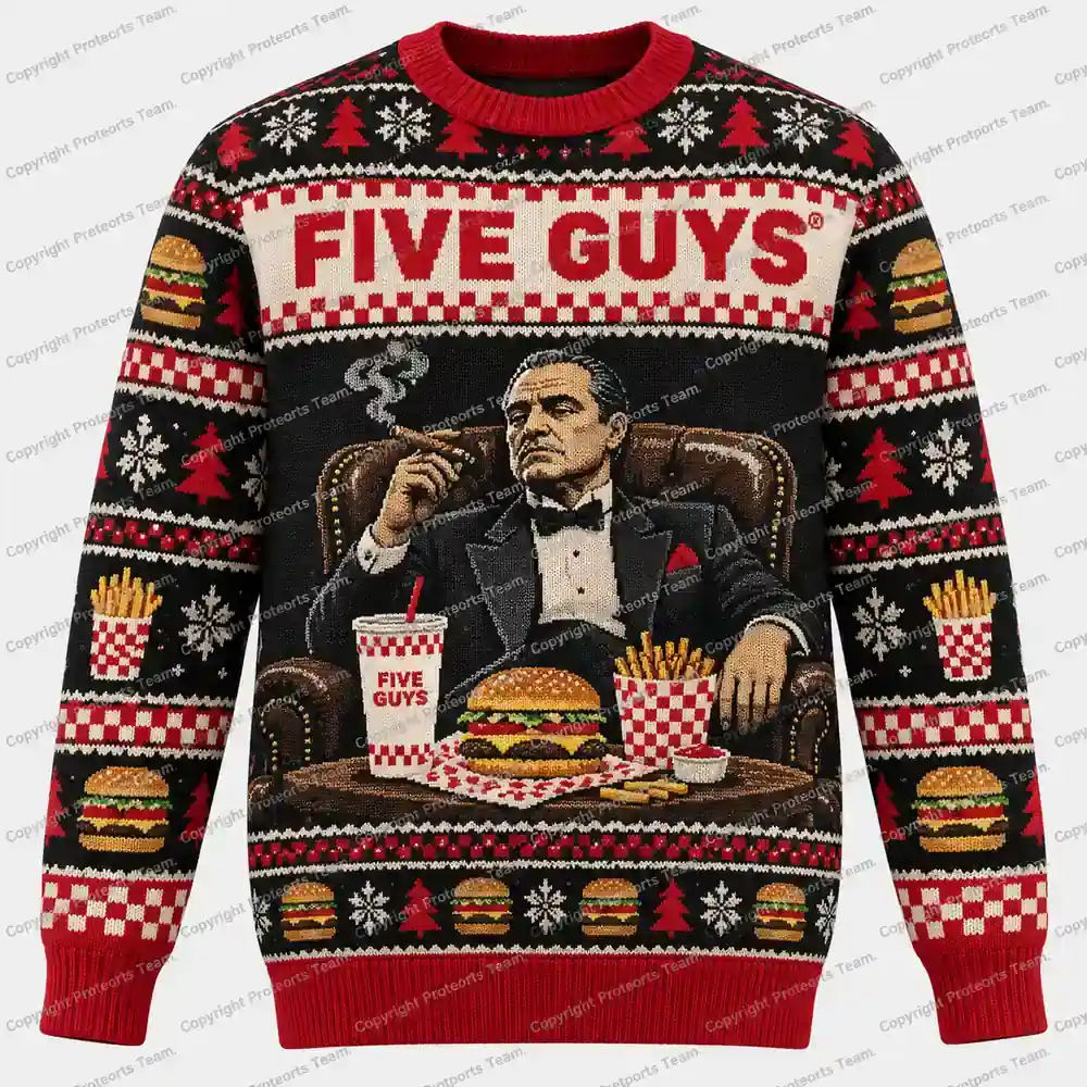 Five Guys Mafia Boss Christmas sweater