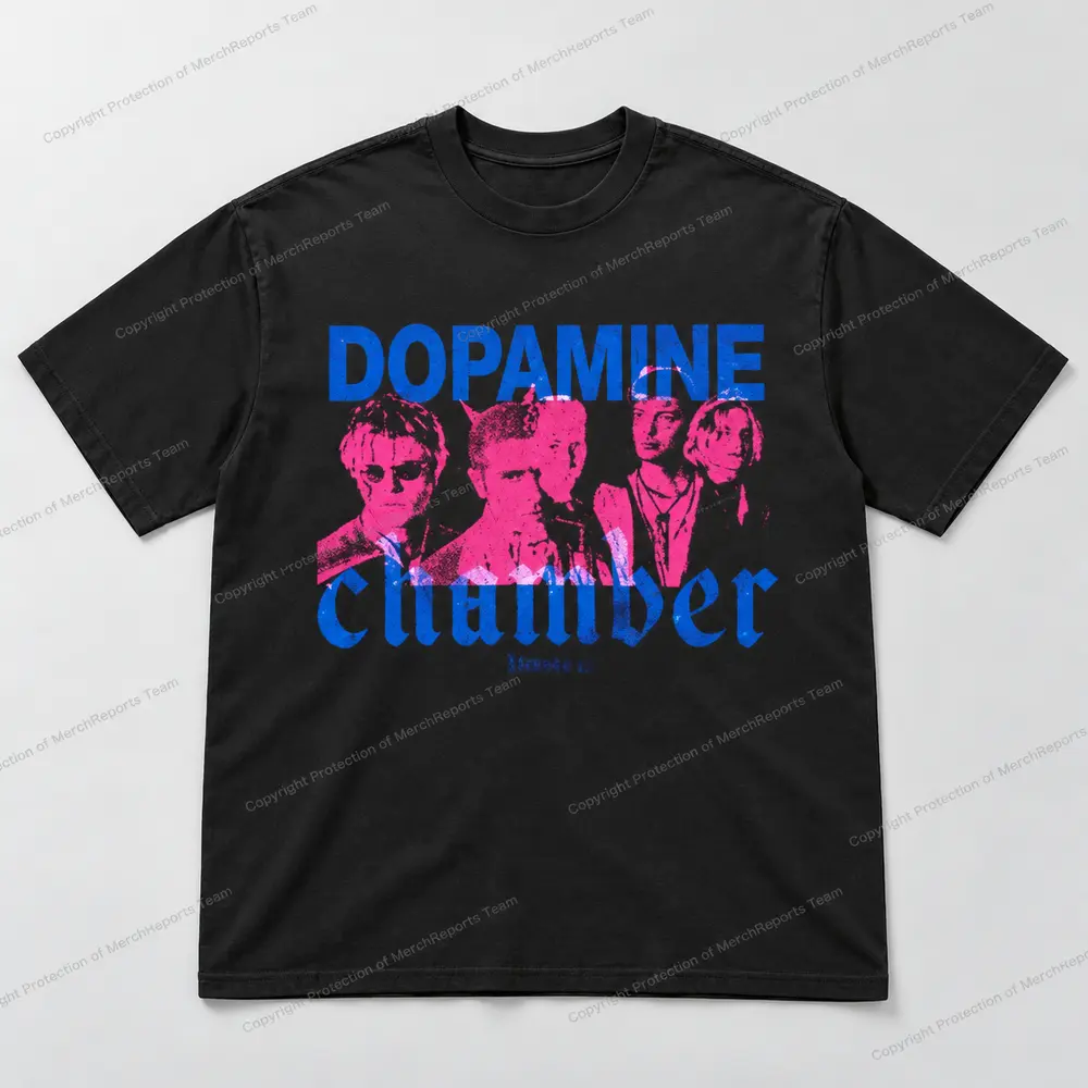 Pink Portrait Tee — Fontaines D.C. merch design.