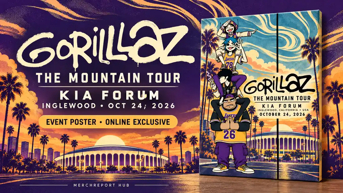 Gorillaz The Mountain Tour Kia Forum Inglewood October 24 2026 event poster buying guide