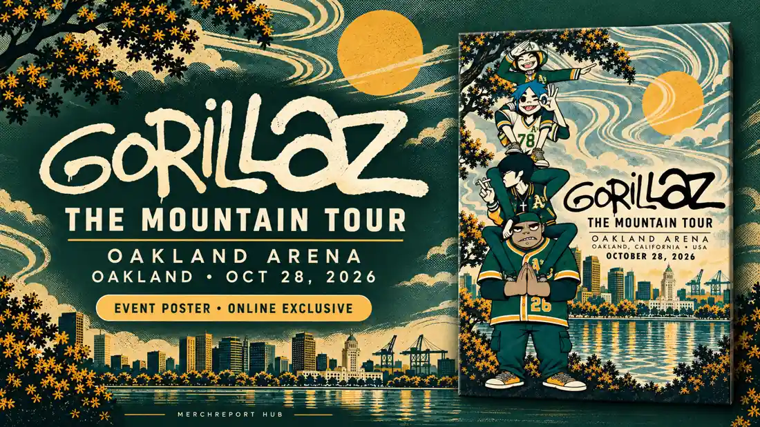 Gorillaz The Mountain Tour Oakland Arena Oakland October 28 2026 event poster buying guide