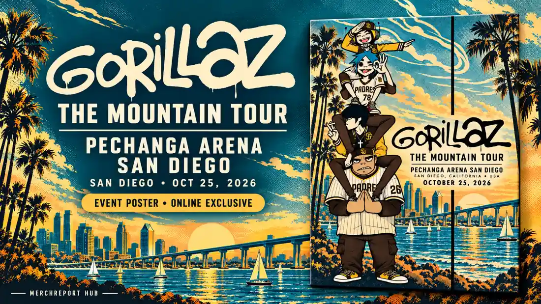 Gorillaz The Mountain Tour Pechanga Arena San Diego San Diego October 25 2026 event poster buying guide