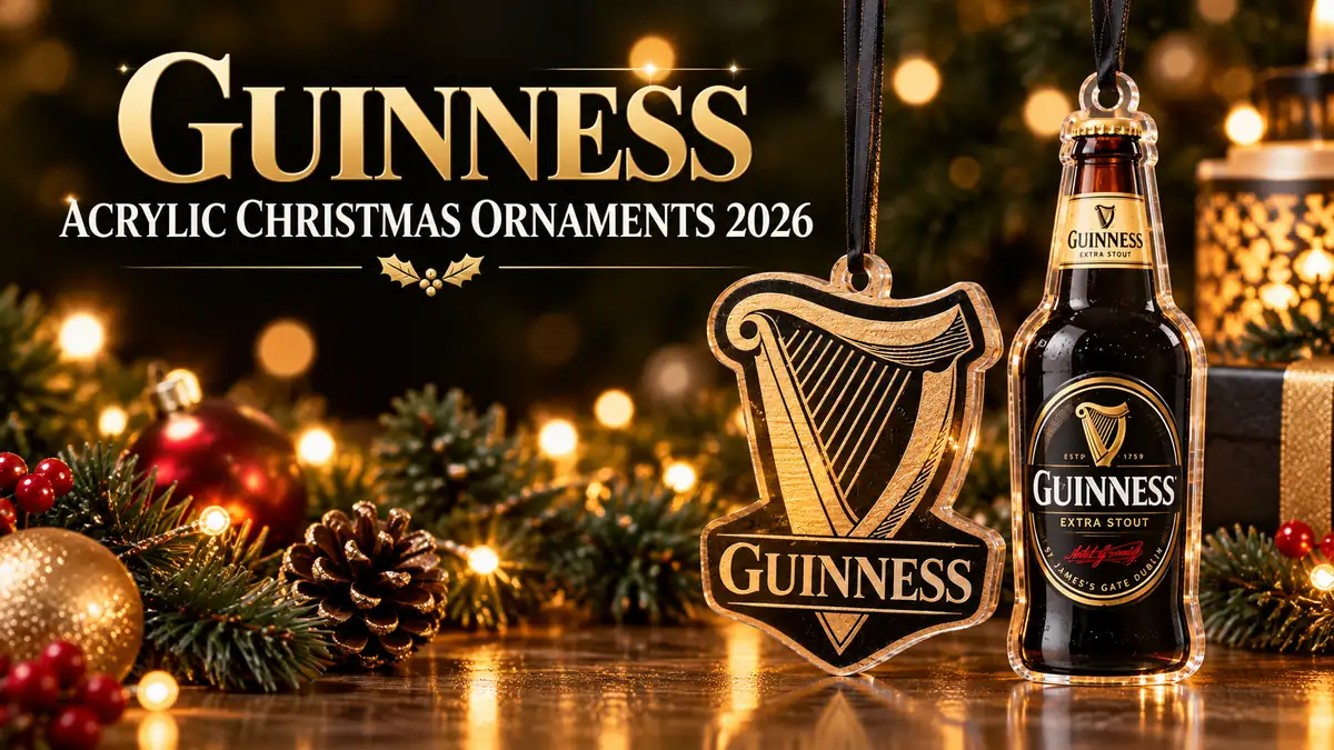Guinness acrylic Christmas ornaments product design