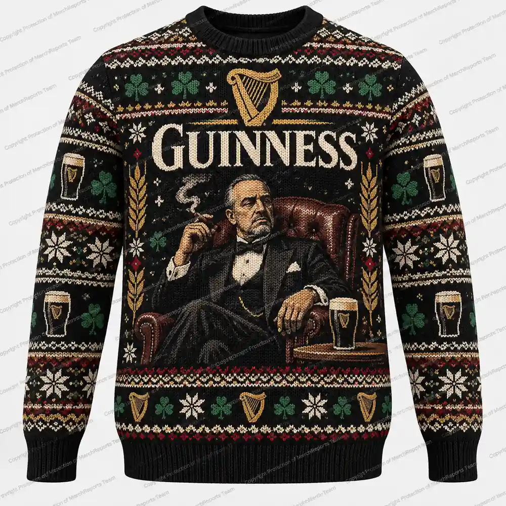 Guinness Mafia Boss Sweater Guinness Christmas sweater