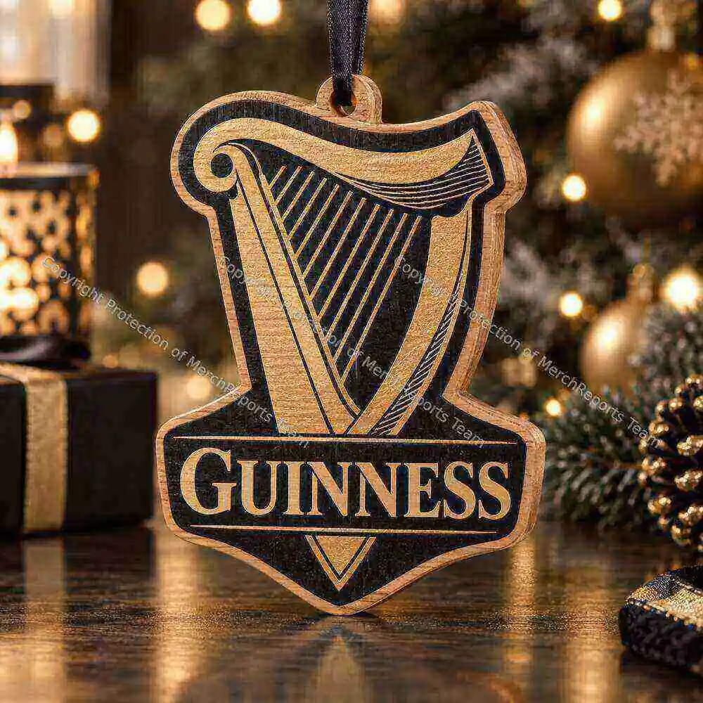 Guinness Harp Guinness acrylic Christmas ornament