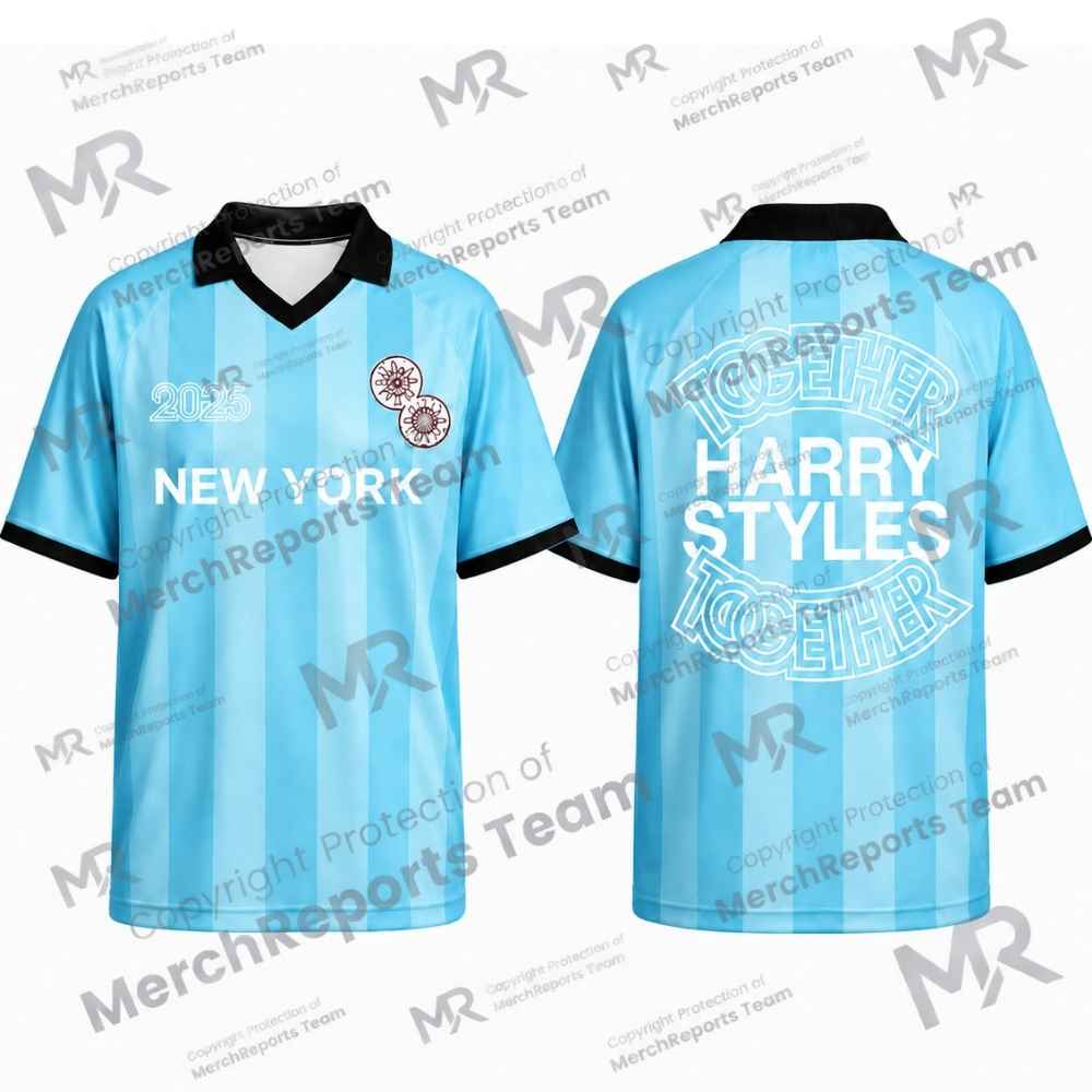 MerchReport catalog image of the Harry Styles NYC Blue-Version Jersey.