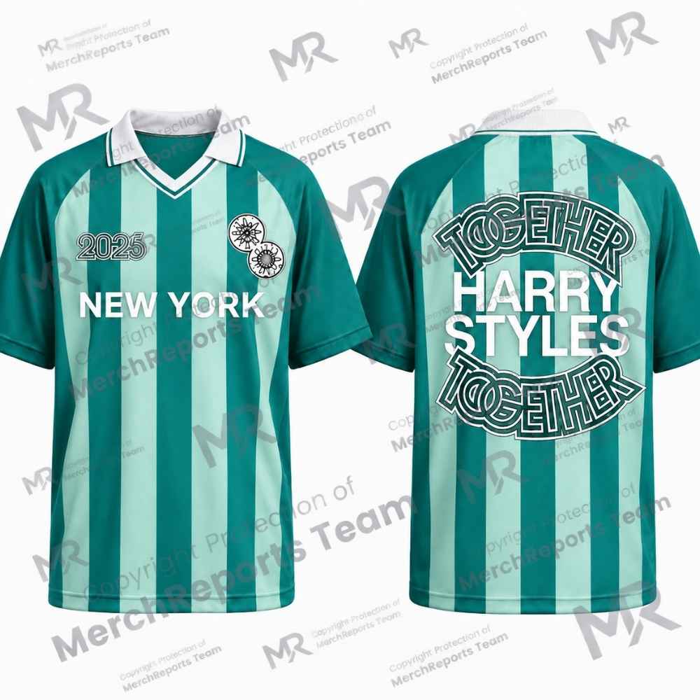 MerchReport catalog image of the Harry Styles Opening-Night Blue Jersey.