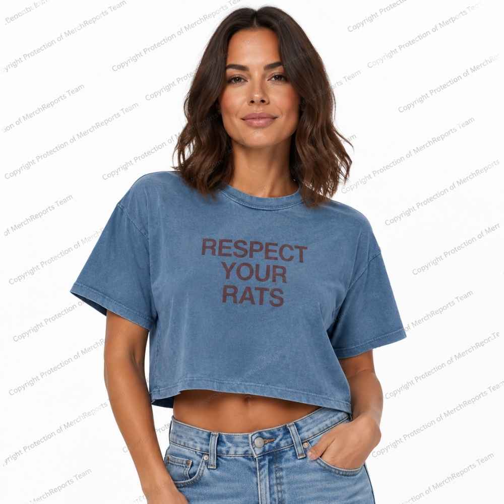 MerchReport catalog image of the Harry Styles Respect Your Rats Crop Tee.
