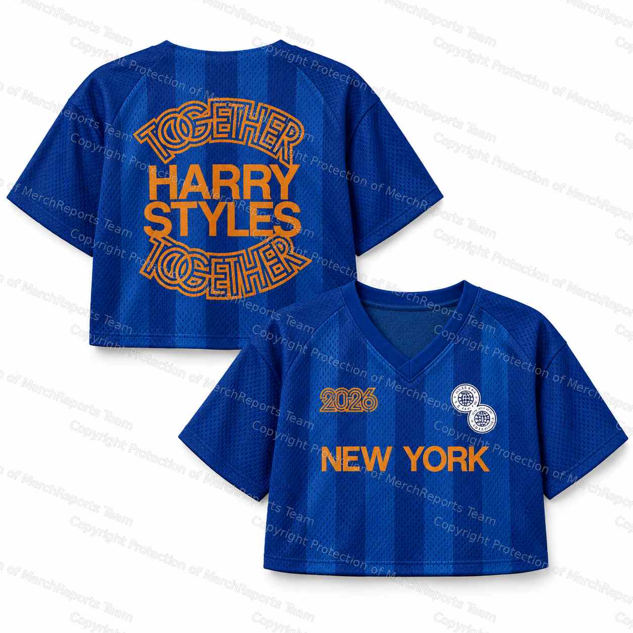 MerchReport catalog image of the Harry Styles September 12 Knicks Mesh Crop Jersey.
