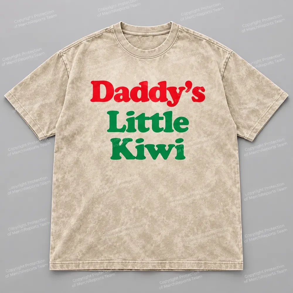 Daddy’s Little Kiwi Washed Beige Tee for Harry Styles fans