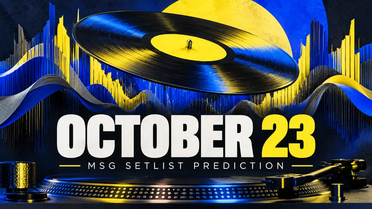 Editorial illustration for october 23: msg setlist prediction.